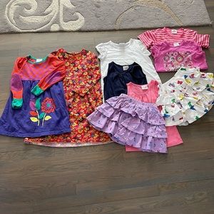 Hanna Anderson girl lot Euc VGUC size 6/7/8/9/10 skirt shirts dresses 9 pcs